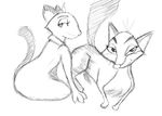  anthro canine cat eyelashes feline female fox gwendolyn_(tff) hi_res looking_aside looking_at_viewer mammal pencil_(artwork) smile the_fearless_four traditional_media_(artwork) 