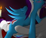  bed candle dark equine fan_character female fur hoi~poi hooves horse male male/female mammal on_top pony saliva tongue wings 