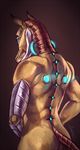  adeloo ambiguous_gender anthro cybernetics cyborg equine horse machine mammal muscular nude simple_background solo standing 