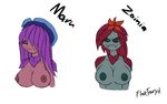  alien breasts female flaktaryd flora_fauna floran flower foliage humanoid leaves maru nipples plant starbound video_games zainia 