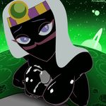  alien breast_job crown duck_dodgers female hair incogneato invalid_color looney_tunes male male/female precum purple_eyes queen_tyr&#039;ahnee squished_breasts warner_brothers white_hair 