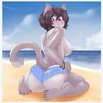  &lt;3 2017 anthro breasts butt cat digital_media_(artwork) feline female fur hair hi_res mammal nude spread_legs spreading tacoyaki yuki_(character) 