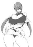  :p breasts cleavage cleavage_cutout covered_nipples crossed_arms earrings greyscale hair_over_eyes huge_breasts inverted_nipples ion_(cation) jewelry long_hair monochrome panties shermie skirt solo the_king_of_fighters thighs tongue tongue_out twintails underwear 