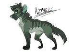  ambiguous_gender ear_piercing feral fur hyena mammal piercing simple_background sketch solo standing topazxwolf white_background 
