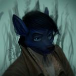  anthro blue_fur canine clothed clothing dark digital_media_(artwork) fur game_(disambiguation) hair male mammal outlast poisewritik wolf 