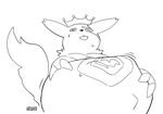  2016 belly big_belly digital_media_(artwork) feral line_art longlevy monochrome nintendo nude oral_vore pok&eacute;mon simple_background sketch solo solo_focus tongue tongue_out toony video_games vore white_background zangoose 