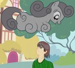  badumsquish cloud cloud_pony equine fan_character frown generic_messy_hair_anime_anon glare happy horse human looking_down looking_up mammal my_little_pony ponification pony raincloud raindigo raining soaked unamused wet 