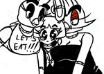  &lt;3 &lt;3_eyes 2016 animatronic anthro avian bib bird bow_tie breasts buckteeth chica_(fnaf) chicken cleavage clothed clothing dress english_text eyeshadow female five_nights_at_freddy&#039;s five_nights_at_freddy&#039;s_2 group inkyfrog lagomorph lipstick looking_at_viewer machine makeup male mammal open_mouth open_smile rabbit restricted_palette robot simple_background smile teeth text toy_bonnie_(fnaf) video_games white_background 