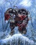  blood canine claws fangs gore human invalid_tag mammal ron_spencer snow solo were werewolf winter wolf 
