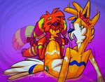 2017 abstract_background anthro bandetto canine clothing crown cute dog duo eyes_closed foot_fetish fox fur gradient_background hi_res idoodle2draw inflatable kneeling lapfox_trax leaning leaning_back living_inflatable lying male male/male mammal motion_lines multicolored_fur nom nude on_back on_front orange_skin pi&ntilde;ata pool_toy purple_fur red_fur romantic_couple rubbing signature simple_background smile squish surprise the_quick_brown_fox translucent white_skin 