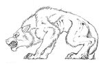  canine fangs feral mammal ron_spencer snarling teeth were werewolf wolf 