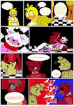  2017 aggablaze animatronic anthro bow_tie chica_(fnaf) comic eye_patch eyewear five_nights_at_freddy&#039;s five_nights_at_freddy&#039;s_2 five_nights_at_freddy&#039;s_3 foxy_(fnaf) hook machine mangle_(fnaf) robot springtrap_(fnaf) toy_chica_(fnaf) video_games 