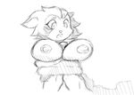  anthro big_breasts breasts captured eyelashes feline female flora_fauna huge_breasts imminent_rape imminent_tentacle_rape mammal navel nuni pencil_(artwork) plant solo_focus standing tentacles traditional_media_(artwork) 