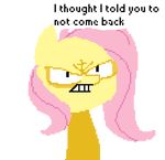  alpha_channel angry chainsaw digital_media_(artwork) english_text female fluttershy_(mlp) friendship_is_magic gun my_little_pony pixel_(artwork) ranged_weapon speech_bubble text tools trixieismasho weapon 