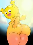  anthro big_butt breasts butt cartoon_network fairy female horn humanoid michael_ryder_(artist) nude open_mouth penny_fitzgerald raised_eyebrow shape_shifter side_boob solo the_amazing_world_of_gumball wings young 