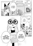  anthro canine clothing comic disney female fox fur judy_hopps lagomorph male mammal namagakiokami nick_wilde rabbit text tracy_siren zootopia 