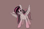  equine fluffy fur hair horse invalid_tag long_hair mammal my_little_pony pegasus pink_eyes pink_fur poisewritik pony smile white_fur wings 