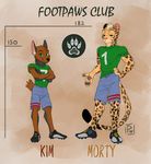  anthro black_nose brown_fur canine chopped_tail clothed clothing club_(disambiguation) cut_tail dark_skin digital_media_(artwork) docked_tail duo feline football_(disambiguation) fur gray_paws grey_fur hair invalid_tag kim leopard light_skin long_tail male male/male mammal model_sheet morty muscular nub_tail paws pink_nose poisewritik short_hair smile standing team_(disambiguation) thick_tail white_fur white_paws wolf 