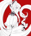 1girl breasts crown dress fire jewelry lailah_(tales) monochrome ponytail tales_of_(series) tales_of_zestiria very_long_hair 