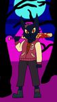  anthro blood clothing hotline_miami jacket mae_(nitw) simple_background video_games 