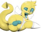  alpha_channel anthro anus butt clothed clothing dunsparce girly invalid_tag legwear nintendo one_eye_closed penis pok&eacute;mon shirt simple_background socks tank_top transparent_background uncut underwear video_games vono wings wink 