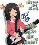  azumanga_daioh azumanga_daioh&#039;s_school_uniform blush brown_hair closed_eyes guitar guitar_hero highres instrument kasuga_ayumu men_at_work_(band) musical_note open_mouth sailor_collar school_uniform skirt tagme thea_(w_alladoo) white_sailor_collar 