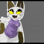  animal_crossing blush bottomless brown_fur clothed clothing feline female fur mammal nintendo olivia open_mouth pussy solo unknown_artist video_games white_fur yellow_eyes 