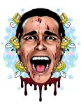 absurd_res alpha_channel american_psycho angel anthro black_hair blood blood_on_face blue_eyes bodily_fluids bubble buckteeth chromatic_aberration clothing colored crossover dreamscreep eyebrows eyelashes feathered_wings feathers footwear footwear_only freckles group hair hi_res human knee_highs knee_socks legwear lips male mammal marine mostly_nude nickelodeon open_mouth patrick_bateman realistic sea_sponge shoes simple_background smile socks spongebob_squarepants spongebob_squarepants_(character) teeth tongue toony transparent_background wings