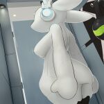 1:1 2025 anthro big_breasts boogie_(species) bound breast_expansion breasts canid canine detailed_background drone dronification electronics encasement expansion female fitting_room headgear headphones headset hi_res humanoid_to_anthro latex latex_transformation liquid_latex mammal mimi_(vmimi) ozoneserpent solo species_transformation transformation white_latex