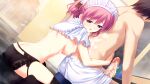  1boy 1girl after_ejaculation after_handjob ass back back_hair bathroom black_panties black_thighhighs blue_eyes bow breasts censored cum cum_on_body cum_on_penis dutch_angle erection fingernails frilled_bow frills from_side fumio_(ura_fmo) game_cg garter_belt grisaia_(series) grisaia_no_kajitsu half-closed_eyes hand_on_another&#039;s_stomach handjob highres hug hug_from_behind kazami_yuuji komine_sachi lace-trimmed_legwear lace-trimmed_panties lace_garter_belt lace_trim leaning_forward long_eyelashes long_fingernails looking_to_the_side maid maid_headdress median_furrow medium_breasts mixed-sex_bathing mosaic_censoring naked_towel narrowed_eyes nipples non-web_source panties parted_lips penis_out pink_hair raised_inner_eyebrows reach-around shared_bathing short_hair shrug_(clothing) sitting skindentation soap soap_bottle soap_bubbles sparkling_eyes sweat swept_bangs thick_eyelashes thighhighs thighs tile_floor tiles topless_female topless_male towel towel_around_waist two_side_up underwear wariza white_shrug 