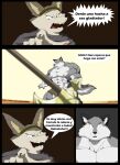 2017 abs anthro arena axe big_muscles bottomwear canid canine canis cesar_(xxsparcoxx) clothed clothing comic duo fennec_fox fox fur gladiator grey_body grey_fur headgear headwear hi_res huge_muscles kraso_(xxsparcoxx) male mammal multicolored_body multicolored_fur multiple_scenes muscular muscular_anthro muscular_male open_mouth pecs spanish_text speech_bubble teeth text toga true_fox two_tone_body two_tone_fur warrior weapon white_body white_fur wolf xxsparcoxx