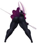  anus breasts clothed clothing dress female hollow_knight hollow_knight_(species) hornet_(hollow_knight) humanoid melee_weapon mrsk nipples_through_clothing pussy simple_background weapon white_background 
