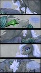  2017 bed begasuslu blue_eyes blue_hair changeling comic dialogue duo english_text equine female feral friendship_is_magic green_eyes green_hair hair hi_res horn insect_wings mammal my_little_pony nightmare_moon_(mlp) on_bed queen_chrysalis_(mlp) slit_pupils smile text winged_unicorn wings 