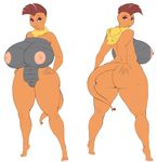  anthro anthrofied areola big_breasts big_butt breasts butt deadpliss female hand_on_butt hand_on_hip huge_breasts huge_butt invalid_tag ipan looking_at_viewer looking_back model_sheet navel nintendo nipples nude pok&eacute;mon pok&eacute;morph pussy scrafty simple_background smile video_games white_background 