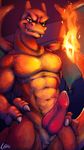  anthro charizard claws digital_media_(artwork) dragon fire flaming_tail lapatte male membranous_wings nintendo penis pok&eacute;mon scalie simple_background solo video_games wings 
