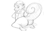  anthro anus big_butt breasts butt female fur hi_res looking_at_viewer mammal nipples nude pencil_(artwork) presenting presenting_hindquaters redwall rodent side_boob smile solo squirrel traditional_media_(artwork) 