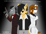  anthro canine cigarette clothed clothing coyote djcoyoteguy dog evan_white_(djcoyoteguy) feline greyhound gun lion mammal ranged_weapon rifle ruben_(djcoyoteguy) simple_background smoking weapon 