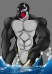  anthro barely_contained big_penis bulge cetacean clothing licking licking_lips male mammal marine muscular orca penis skyeder0 smile solo swimsuit tongue tongue_out whale 
