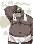  armpits ashigara bear male mammal solo tokyo_afterschool_summoners towel 
