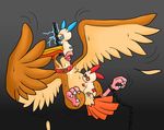  ambiguous_gender avian beak bird feathered_wings feathers male mammal minun mouse nintendo penetration penis pidgeot plusle pok&eacute;mon rodent sex simple_background tail_feathers unknown_artist video_games wings 