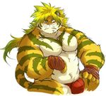  clothing feline magan male mammal muscular pecs solo thong tiger tokyo_afterschool_summoners 