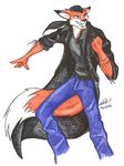  1999 canine fox male mammal ponytail psycrowe solo tattoo trenchcoat 
