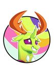  2017 antlers awkward_smile changeling friendship_is_magic horn male my_little_pony mysticalpha nervous portrait purple_eyes smile solo thorax_(mlp) 