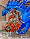  2008 avian dragon feline female gryphon mammal melee_weapon sclaes susan_van_camp sword tiger weapon 