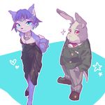  2017 anthro canine clothing dress duo female fox krystal lagomorph male mammal nintendo peppy_hare rabbit sirareyubi star_fox suit video_games 