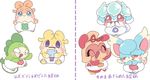  &lt;3 anthro bibitto_(cocotama) blue_eyes blue_hair blush brown_fur clothing cocotama eyelashes featureless_limbs female fur geracho green_scales group hair half-closed_eyes hi_res himitsu_no_cocotama japanese_text looking_at_viewer luckytama male mogutan_(cocotama) multicolored_fur nettsuu open_mouth orange_fur panties parine pinko_(cocotama) purple_eyes red_eyes saliva scales simple_background smile text tongue two_tone_fur underwear white_background white_fur yellow_fur 