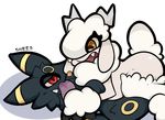  alpha_channel anthro caprine ear_piercing eeveelution gail lying male male/male mammal nintendo piercing pok&eacute;mon sheep sheep_(artist) simple_background tongue tongue_out transparent_background umbreon video_games 