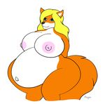  anthro belly big_belly big_breasts blonde_hair breasts canine female fox hair huge_breasts hyper hyper_belly magda mammal nipples nude obese overweight pregnant vixenmagda wide_hips 