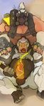  boarred cum electic male male/male overwatch roadhog video_games winston 