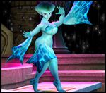  2017 3d_(artwork) anthro big_breasts breasts cleavage clothed clothing digital_media_(artwork) female kabalmystic_(artist) nintendo ocarina_of_time princess_ruto skimpy solo the_legend_of_zelda video_games zora 